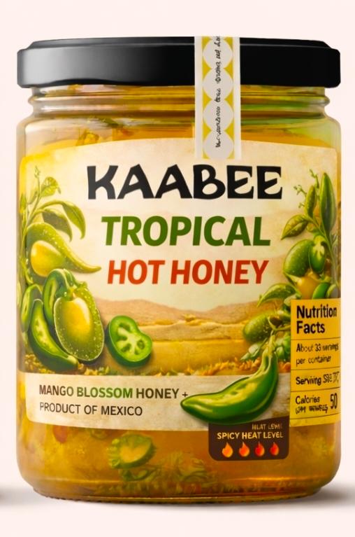 Miel de Abeja de Flor de Mango Infusionada con Chile Jalapeño
